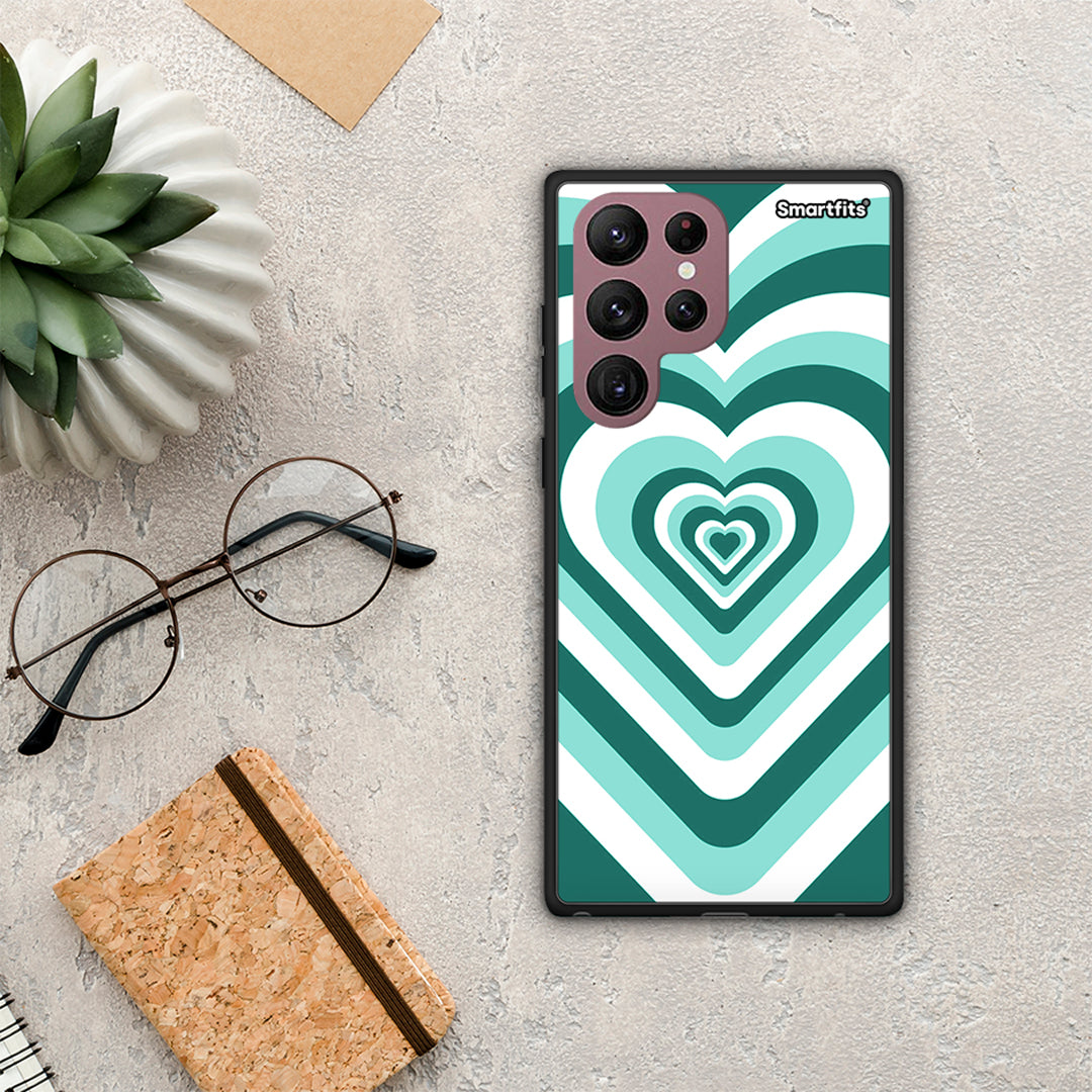 Green Hearts - Samsung Galaxy S22 Ultra case