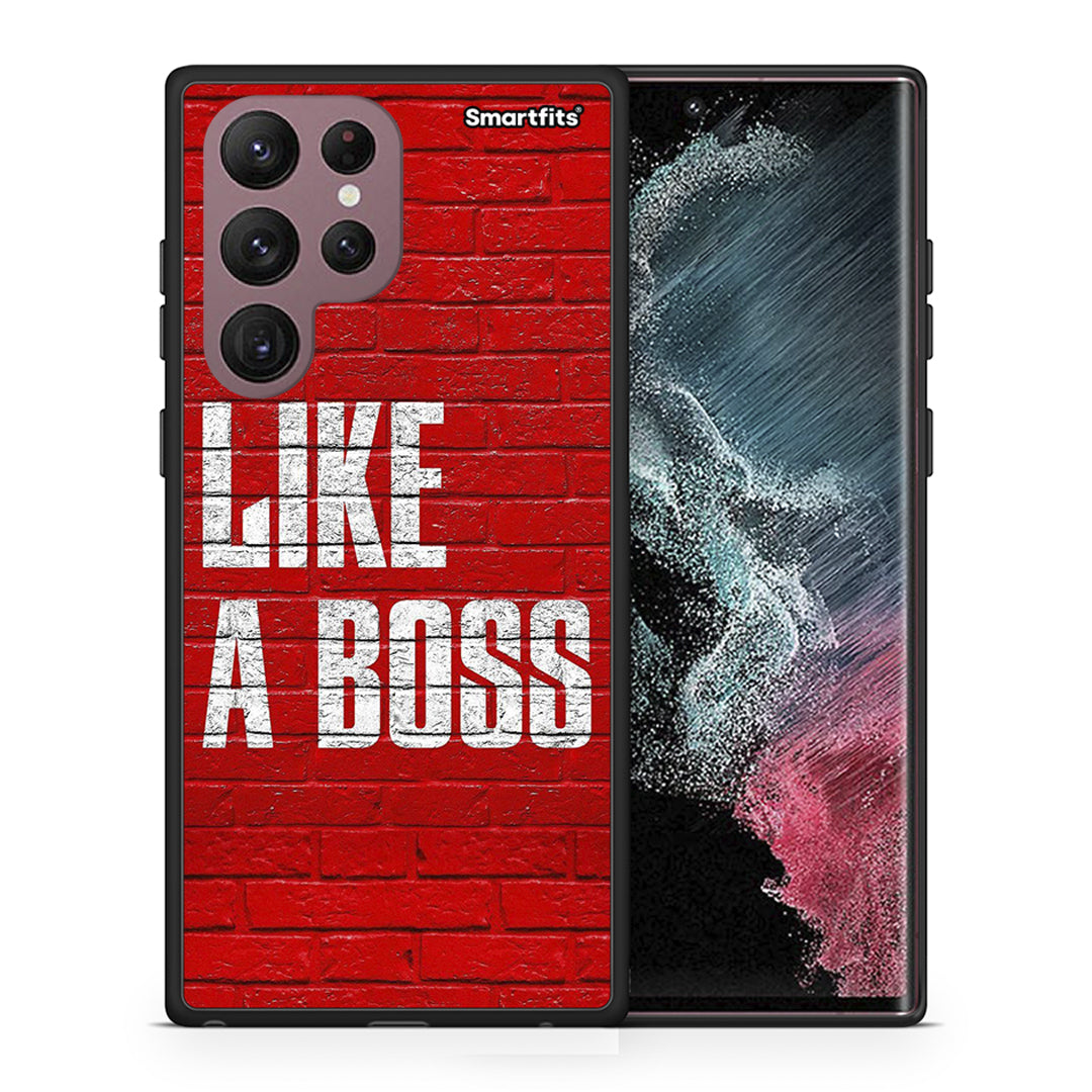 Θήκη Samsung S22 Ultra Like A Boss από τη Smartfits με σχέδιο στο πίσω μέρος και μαύρο περίβλημα | Samsung S22 Ultra Like A Boss case with colorful back and black bezels