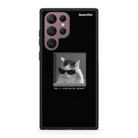Thumbnail for Samsung S22 Ultra Meme Cat θήκη από τη Smartfits με σχέδιο στο πίσω μέρος και μαύρο περίβλημα | Smartphone case with colorful back and black bezels by Smartfits