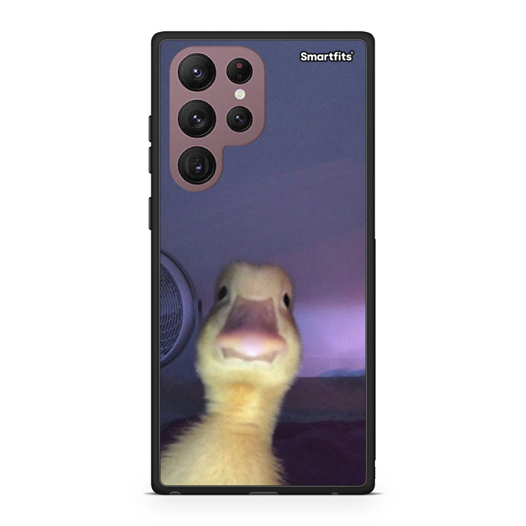Samsung S22 Ultra Meme Duck θήκη από τη Smartfits με σχέδιο στο πίσω μέρος και μαύρο περίβλημα | Smartphone case with colorful back and black bezels by Smartfits