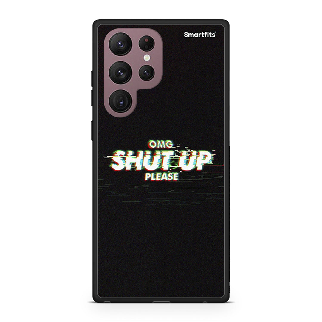 Samsung S22 Ultra OMG ShutUp θήκη από τη Smartfits με σχέδιο στο πίσω μέρος και μαύρο περίβλημα | Smartphone case with colorful back and black bezels by Smartfits