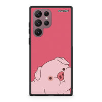 Thumbnail for Samsung S22 Ultra Pig Love 1 Θήκη Αγίου Βαλεντίνου από τη Smartfits με σχέδιο στο πίσω μέρος και μαύρο περίβλημα | Smartphone case with colorful back and black bezels by Smartfits