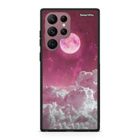 Thumbnail for Samsung S22 Ultra Pink Moon Θήκη από τη Smartfits με σχέδιο στο πίσω μέρος και μαύρο περίβλημα | Smartphone case with colorful back and black bezels by Smartfits