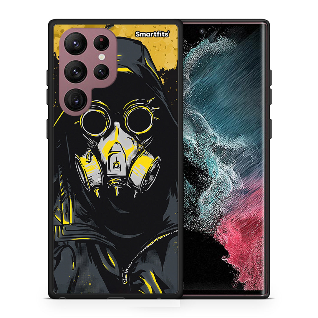 Θήκη Samsung S22 Ultra Mask PopArt από τη Smartfits με σχέδιο στο πίσω μέρος και μαύρο περίβλημα | Samsung S22 Ultra Mask PopArt case with colorful back and black bezels