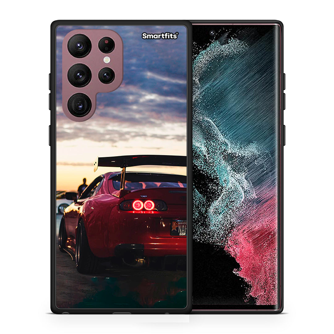 Θήκη Samsung S22 Ultra Racing Supra από τη Smartfits με σχέδιο στο πίσω μέρος και μαύρο περίβλημα | Samsung S22 Ultra Racing Supra case with colorful back and black bezels