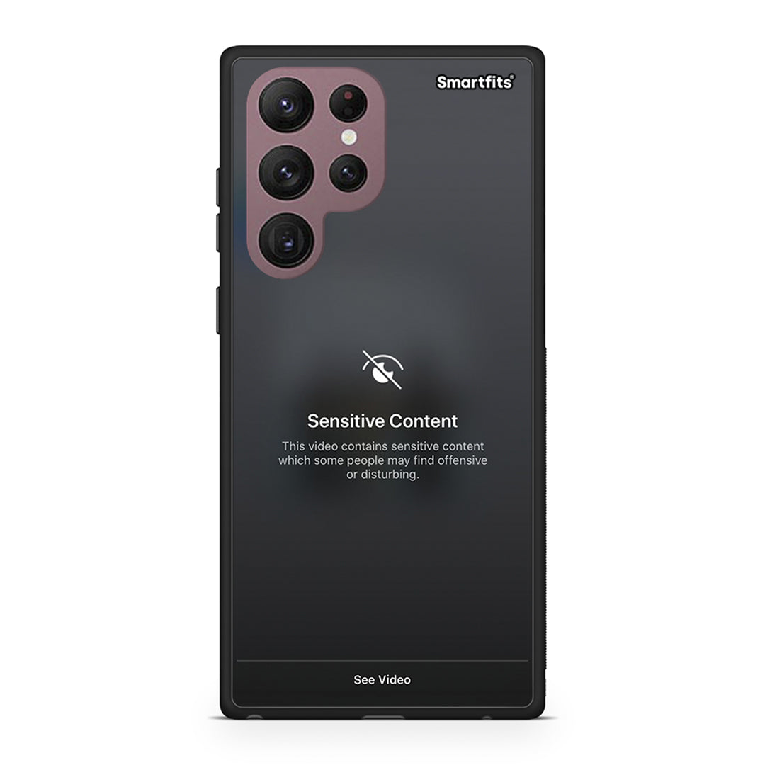 Samsung S22 Ultra Sensitive Content θήκη από τη Smartfits με σχέδιο στο πίσω μέρος και μαύρο περίβλημα | Smartphone case with colorful back and black bezels by Smartfits