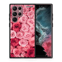 Thumbnail for Θήκη Samsung S22 Ultra RoseGarden Valentine από τη Smartfits με σχέδιο στο πίσω μέρος και μαύρο περίβλημα | Samsung S22 Ultra RoseGarden Valentine case with colorful back and black bezels