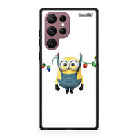 Thumbnail for Samsung S22 Ultra Xmas Minion Lights θήκη από τη Smartfits με σχέδιο στο πίσω μέρος και μαύρο περίβλημα | Smartphone case with colorful back and black bezels by Smartfits