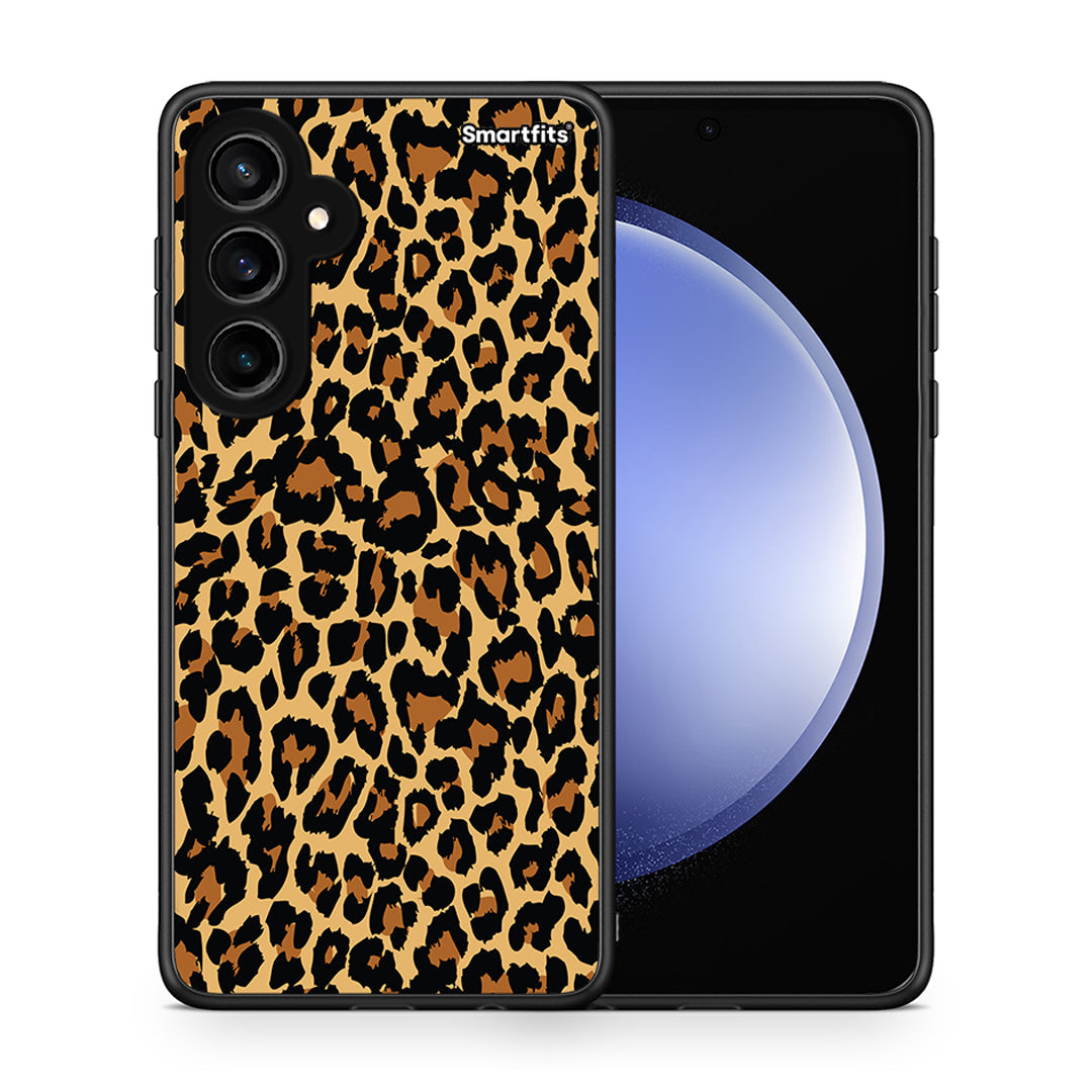 Θήκη Samsung Galaxy S23 FE Leopard Animal από τη Smartfits με σχέδιο στο πίσω μέρος και μαύρο περίβλημα | Samsung Galaxy S23 FE Leopard Animal case with colorful back and black bezels