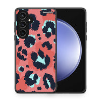 Thumbnail for Θήκη Samsung Galaxy S23 FE Pink Leopard Animal από τη Smartfits με σχέδιο στο πίσω μέρος και μαύρο περίβλημα | Samsung Galaxy S23 FE Pink Leopard Animal case with colorful back and black bezels