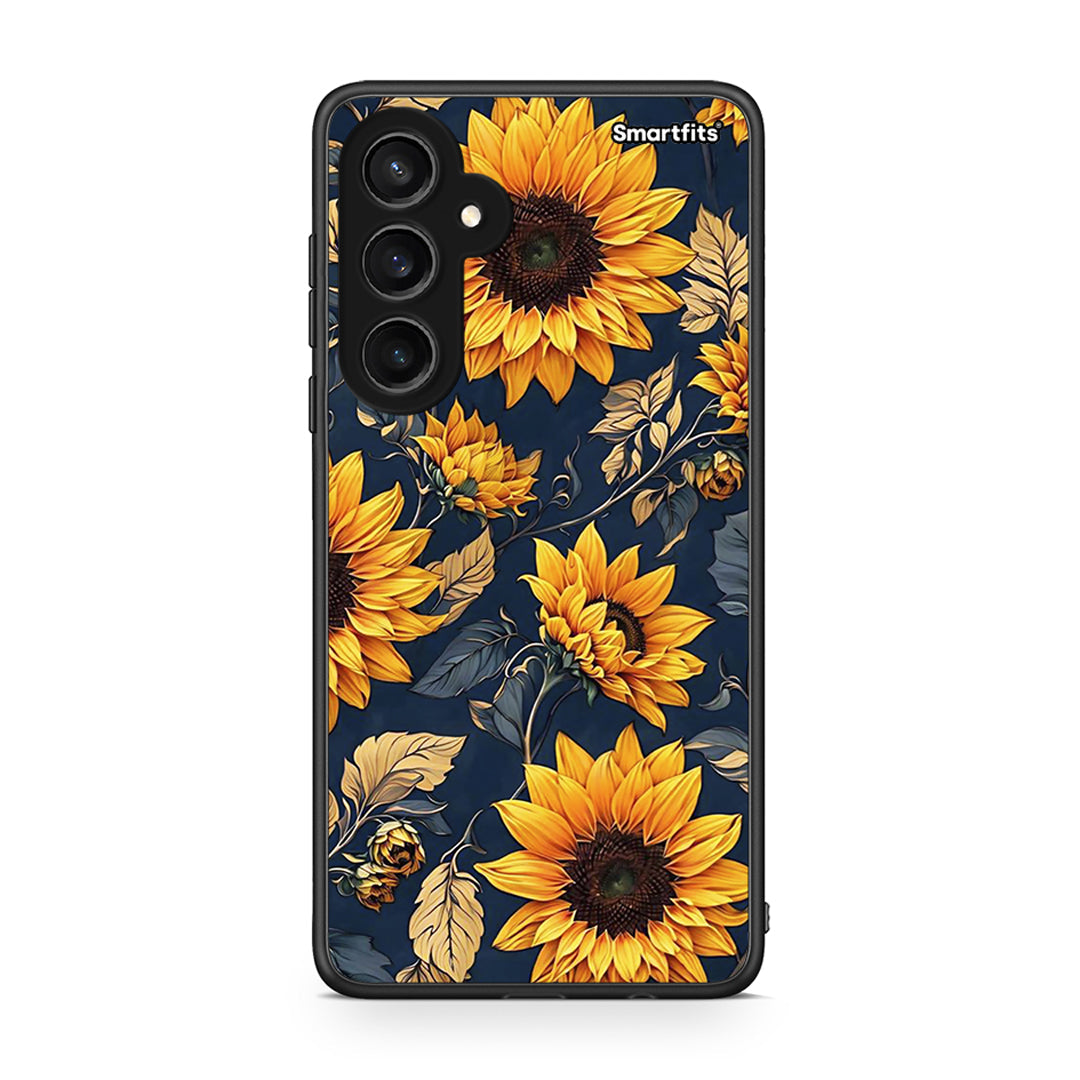 Samsung Galaxy S23 FE Autumn Sunflowers Θήκη από τη Smartfits με σχέδιο στο πίσω μέρος και μαύρο περίβλημα | Smartphone case with colorful back and black bezels by Smartfits