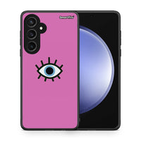 Thumbnail for Θήκη Samsung Galaxy S23 FE Blue Eye Pink από τη Smartfits με σχέδιο στο πίσω μέρος και μαύρο περίβλημα | Samsung Galaxy S23 FE Blue Eye Pink case with colorful back and black bezels