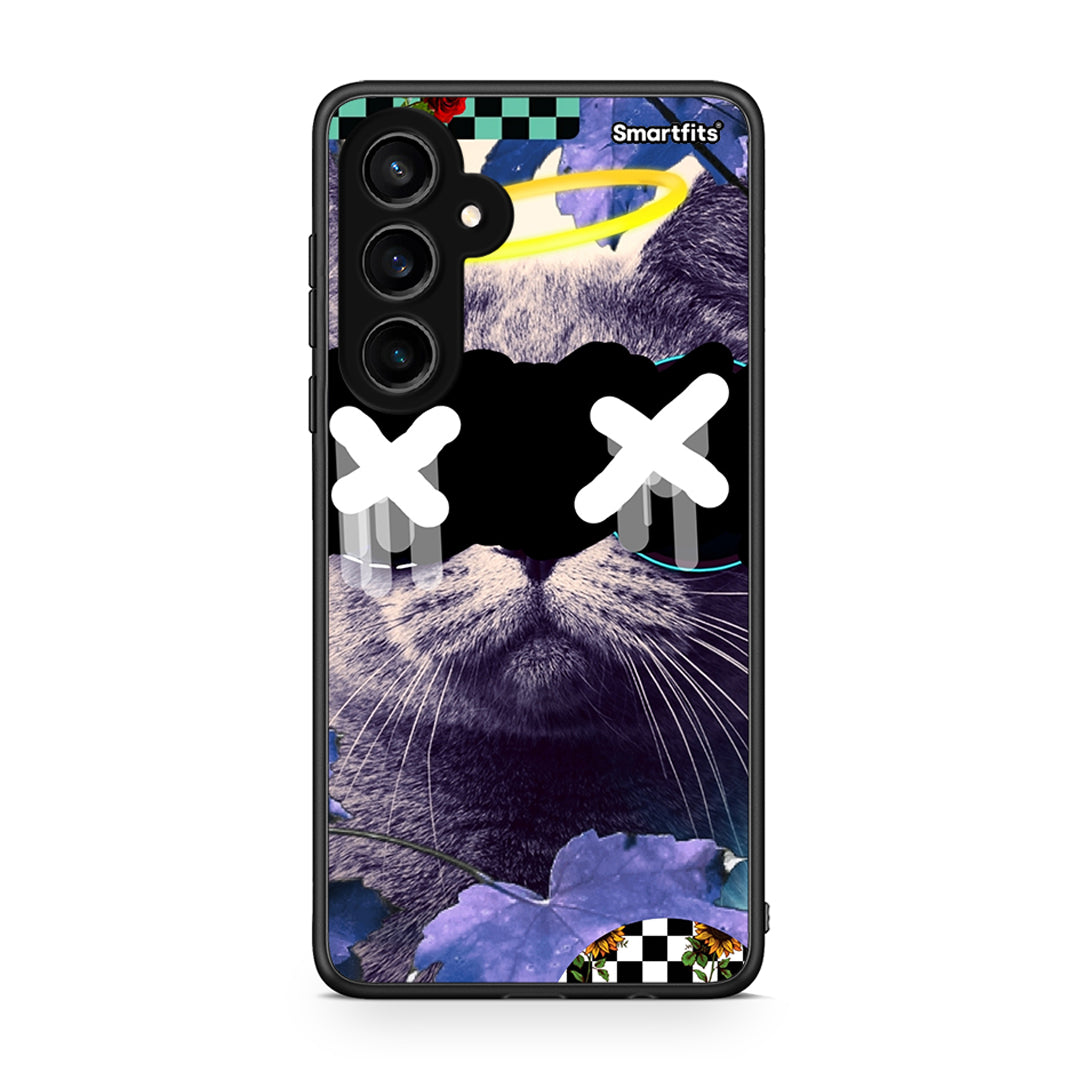 Samsung Galaxy S23 FE Cat Collage θήκη από τη Smartfits με σχέδιο στο πίσω μέρος και μαύρο περίβλημα | Smartphone case with colorful back and black bezels by Smartfits