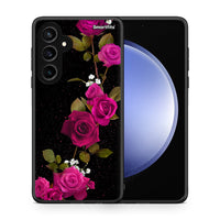 Thumbnail for Θήκη Samsung Galaxy S23 FE Red Roses Flower από τη Smartfits με σχέδιο στο πίσω μέρος και μαύρο περίβλημα | Samsung Galaxy S23 FE Red Roses Flower case with colorful back and black bezels