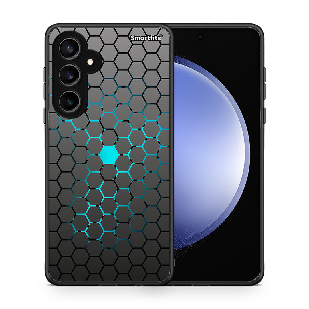 Θήκη Samsung Galaxy S23 FE Hexagonal Geometric από τη Smartfits με σχέδιο στο πίσω μέρος και μαύρο περίβλημα | Samsung Galaxy S23 FE Hexagonal Geometric case with colorful back and black bezels