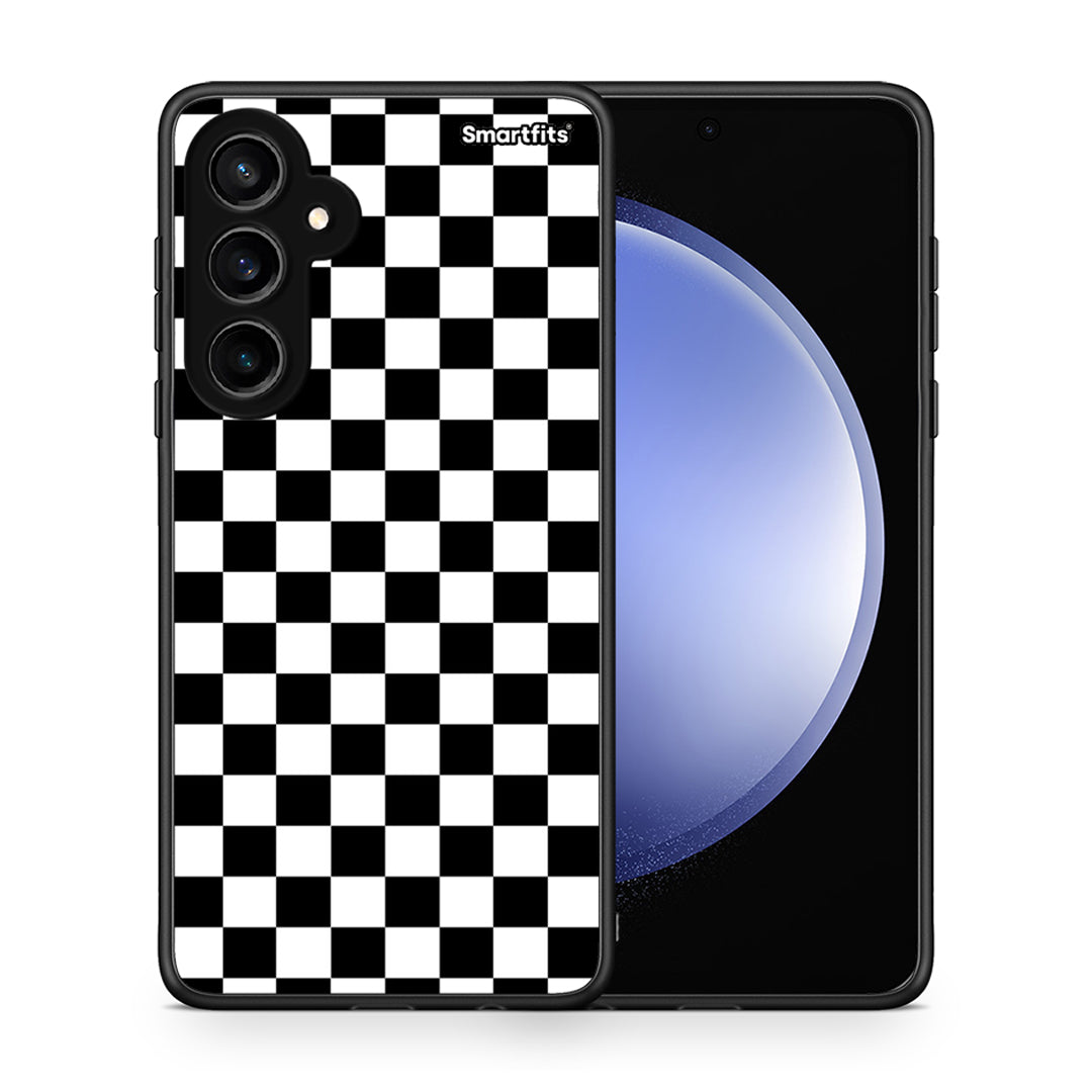 Θήκη Samsung Galaxy S23 FE Squares Geometric από τη Smartfits με σχέδιο στο πίσω μέρος και μαύρο περίβλημα | Samsung Galaxy S23 FE Squares Geometric case with colorful back and black bezels