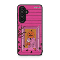 Thumbnail for Samsung Galaxy S23 FE Halloween Pumpkin Lady Θήκη από τη Smartfits με σχέδιο στο πίσω μέρος και μαύρο περίβλημα | Smartphone case with colorful back and black bezels by Smartfits