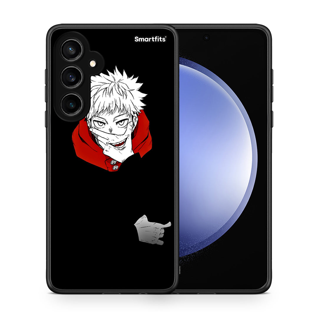 Θήκη Samsung Galaxy S23 FE Itadori Anime από τη Smartfits με σχέδιο στο πίσω μέρος και μαύρο περίβλημα | Samsung Galaxy S23 FE Itadori Anime case with colorful back and black bezels