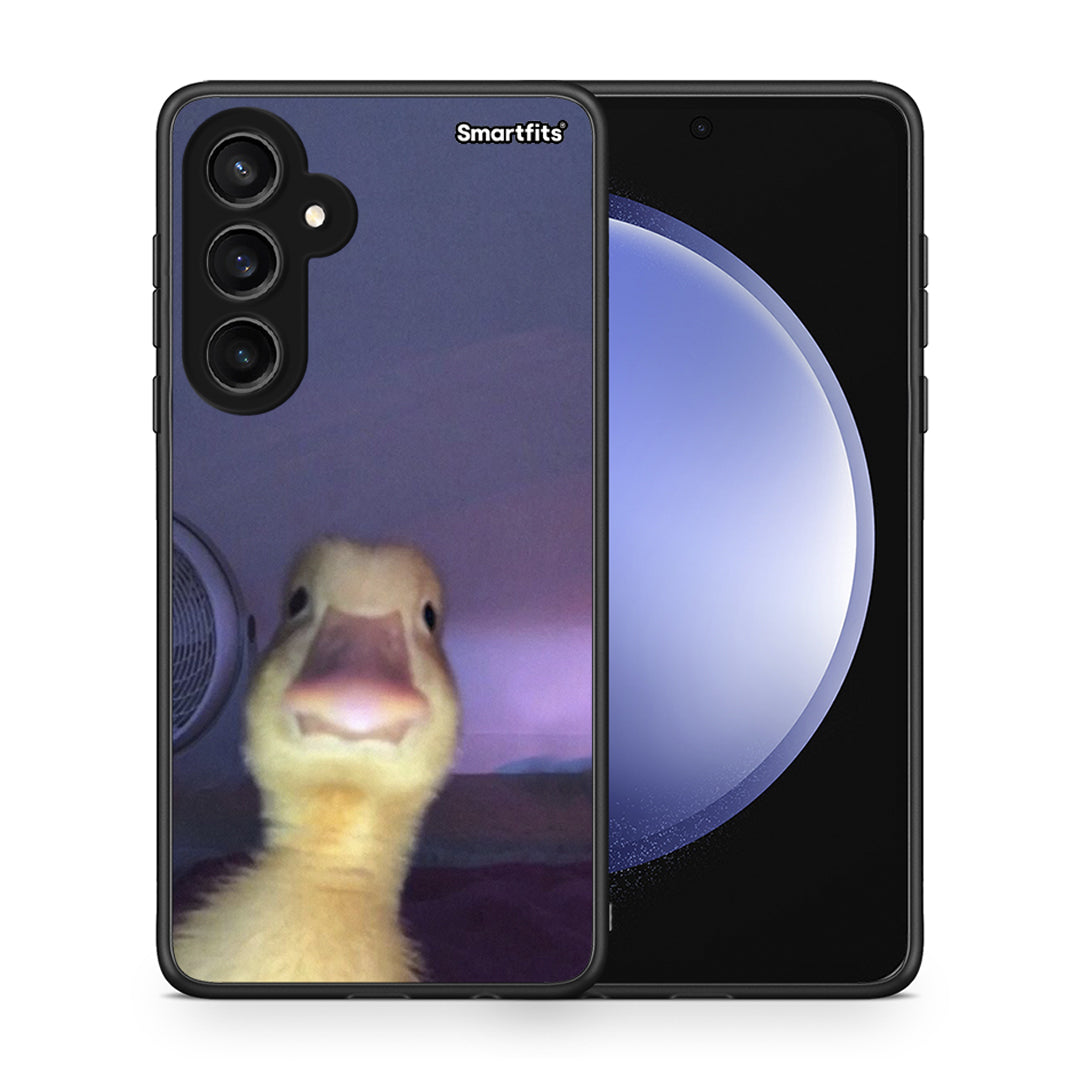 Θήκη Samsung Galaxy S23 FE Meme Duck από τη Smartfits με σχέδιο στο πίσω μέρος και μαύρο περίβλημα | Samsung Galaxy S23 FE Meme Duck case with colorful back and black bezels