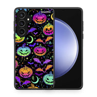 Thumbnail for Θήκη Samsung Galaxy S23 FE Neon Halloween από τη Smartfits με σχέδιο στο πίσω μέρος και μαύρο περίβλημα | Samsung Galaxy S23 FE Neon Halloween case with colorful back and black bezels