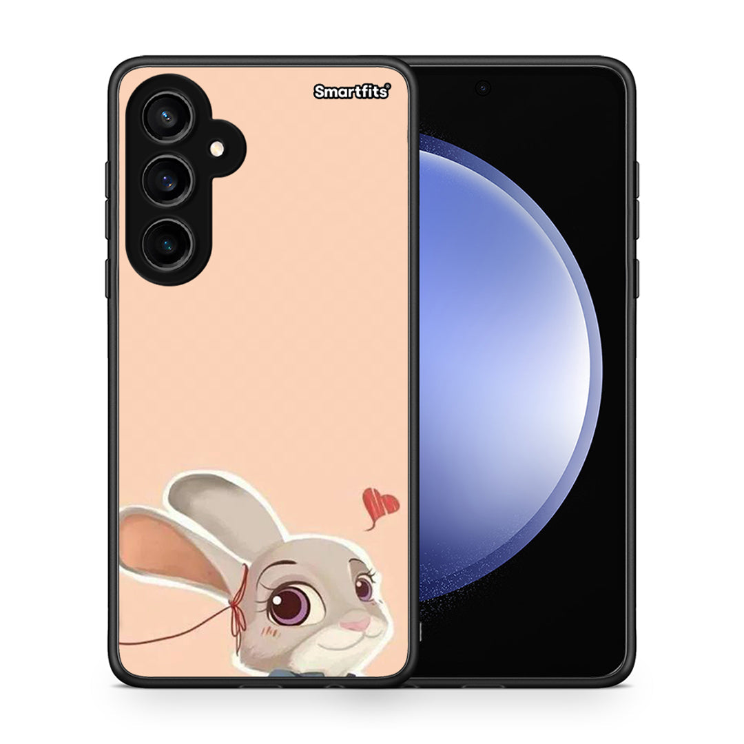 Θήκη Samsung Galaxy S23 FE Nick Wilde And Judy Hopps Love 2 από τη Smartfits με σχέδιο στο πίσω μέρος και μαύρο περίβλημα | Samsung Galaxy S23 FE Nick Wilde And Judy Hopps Love 2 case with colorful back and black bezels