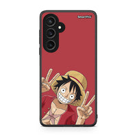 Thumbnail for Samsung Galaxy S23 FE Pirate Luffy Θήκη από τη Smartfits με σχέδιο στο πίσω μέρος και μαύρο περίβλημα | Smartphone case with colorful back and black bezels by Smartfits