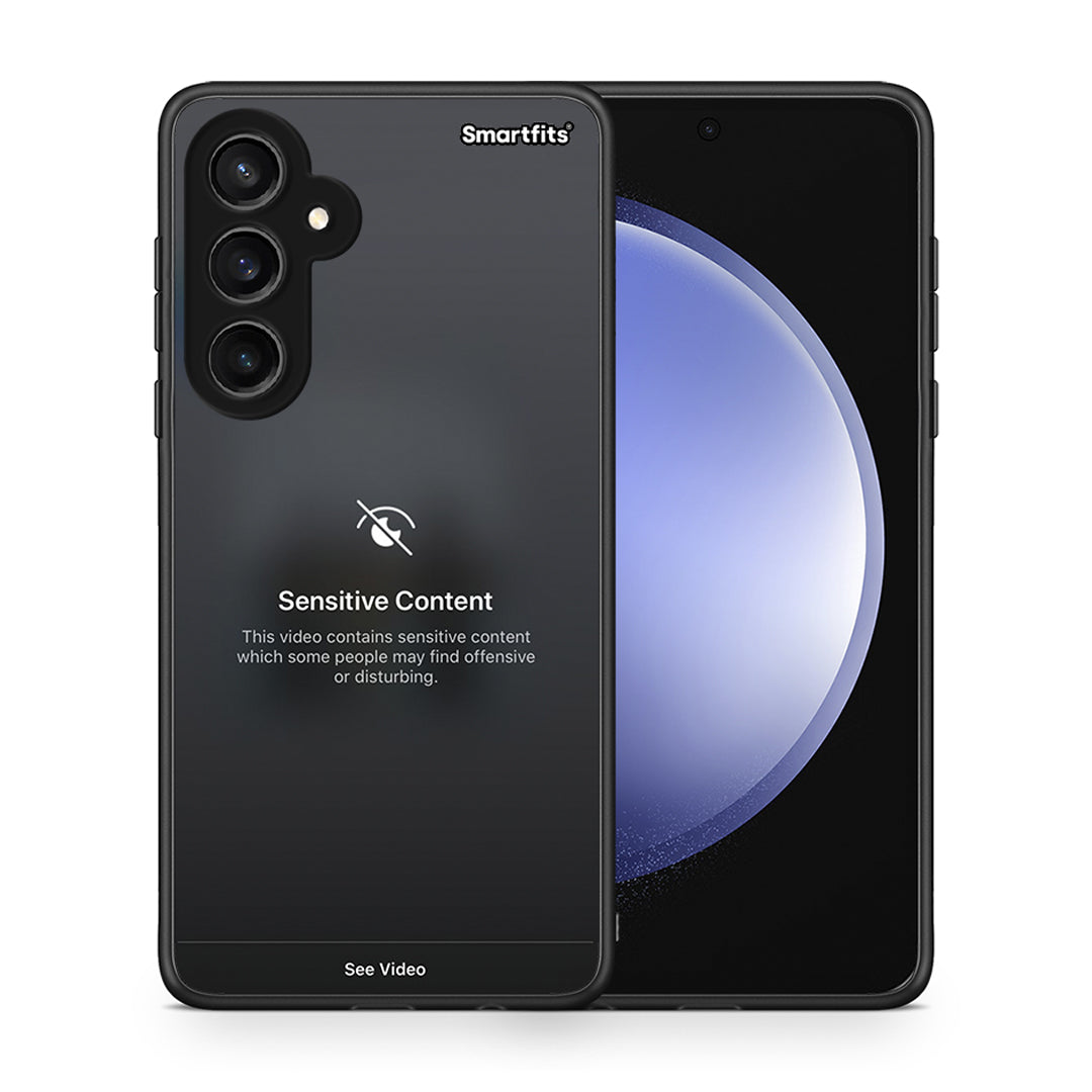 Θήκη Samsung Galaxy S23 FE Sensitive Content από τη Smartfits με σχέδιο στο πίσω μέρος και μαύρο περίβλημα | Samsung Galaxy S23 FE Sensitive Content case with colorful back and black bezels