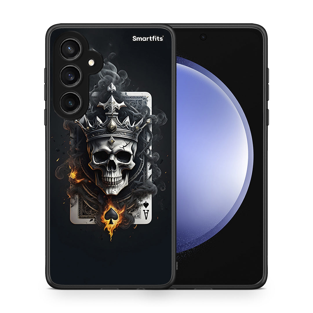 Θήκη Samsung Galaxy S23 FE Skull King Ace από τη Smartfits με σχέδιο στο πίσω μέρος και μαύρο περίβλημα | Samsung Galaxy S23 FE Skull King Ace case with colorful back and black bezels