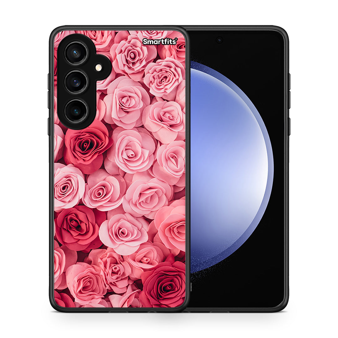 Θήκη Samsung Galaxy S23 FE RoseGarden Valentine από τη Smartfits με σχέδιο στο πίσω μέρος και μαύρο περίβλημα | Samsung Galaxy S23 FE RoseGarden Valentine case with colorful back and black bezels