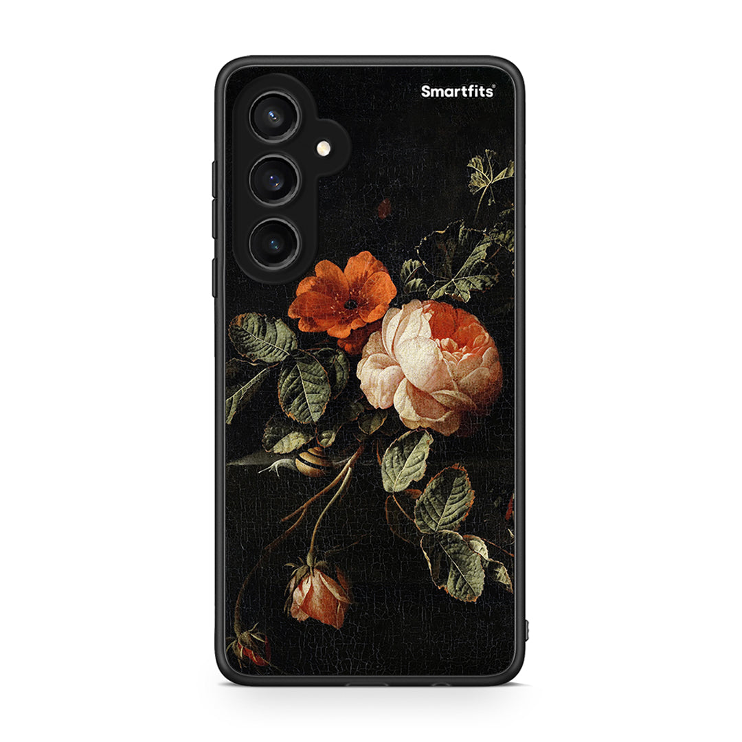 Samsung Galaxy S23 FE Vintage Roses θήκη από τη Smartfits με σχέδιο στο πίσω μέρος και μαύρο περίβλημα | Smartphone case with colorful back and black bezels by Smartfits