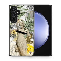 Thumbnail for Θήκη Samsung Galaxy S23 FE Woman Statue από τη Smartfits με σχέδιο στο πίσω μέρος και μαύρο περίβλημα | Samsung Galaxy S23 FE Woman Statue case with colorful back and black bezels