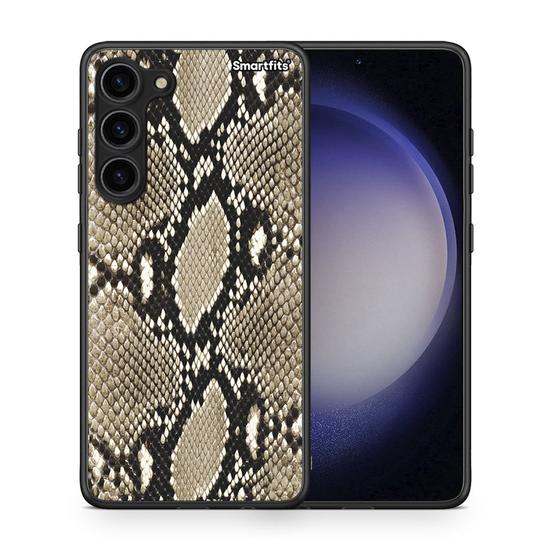 Θήκη Samsung Galaxy S23 Plus Animal Fashion Snake από τη Smartfits με σχέδιο στο πίσω μέρος και μαύρο περίβλημα | Samsung Galaxy S23 Plus Animal Fashion Snake Case with Colorful Back and Black Bezels