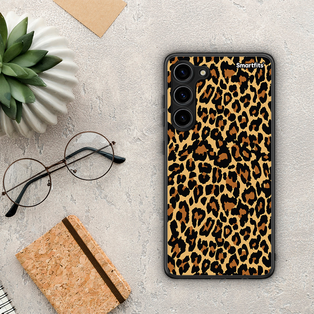Θήκη Samsung Galaxy S23 Plus Animal Leopard από τη Smartfits με σχέδιο στο πίσω μέρος και μαύρο περίβλημα | Samsung Galaxy S23 Plus Animal Leopard Case with Colorful Back and Black Bezels