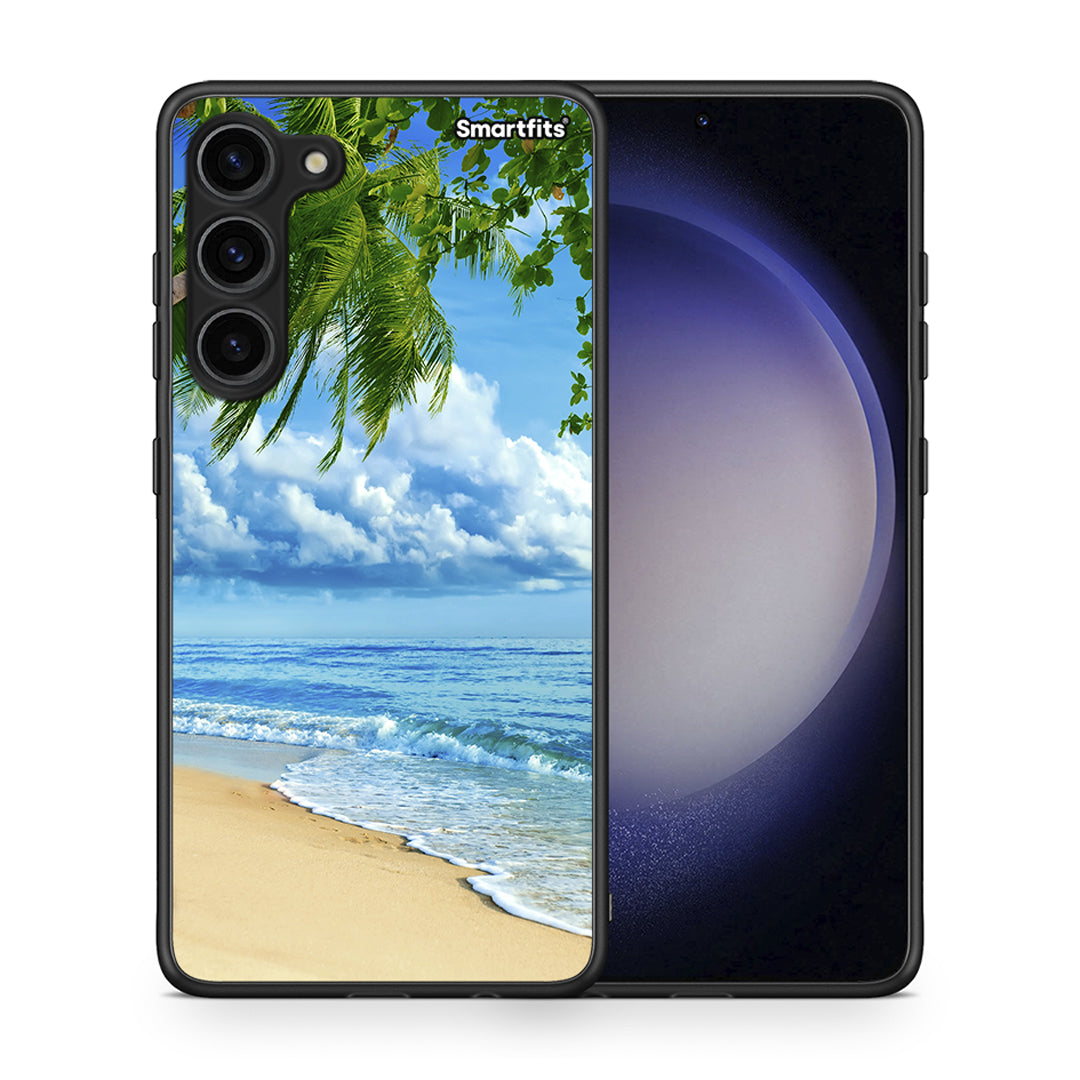 Θήκη Samsung Galaxy S23 Plus Beautiful Beach από τη Smartfits με σχέδιο στο πίσω μέρος και μαύρο περίβλημα | Samsung Galaxy S23 Plus Beautiful Beach Case with Colorful Back and Black Bezels