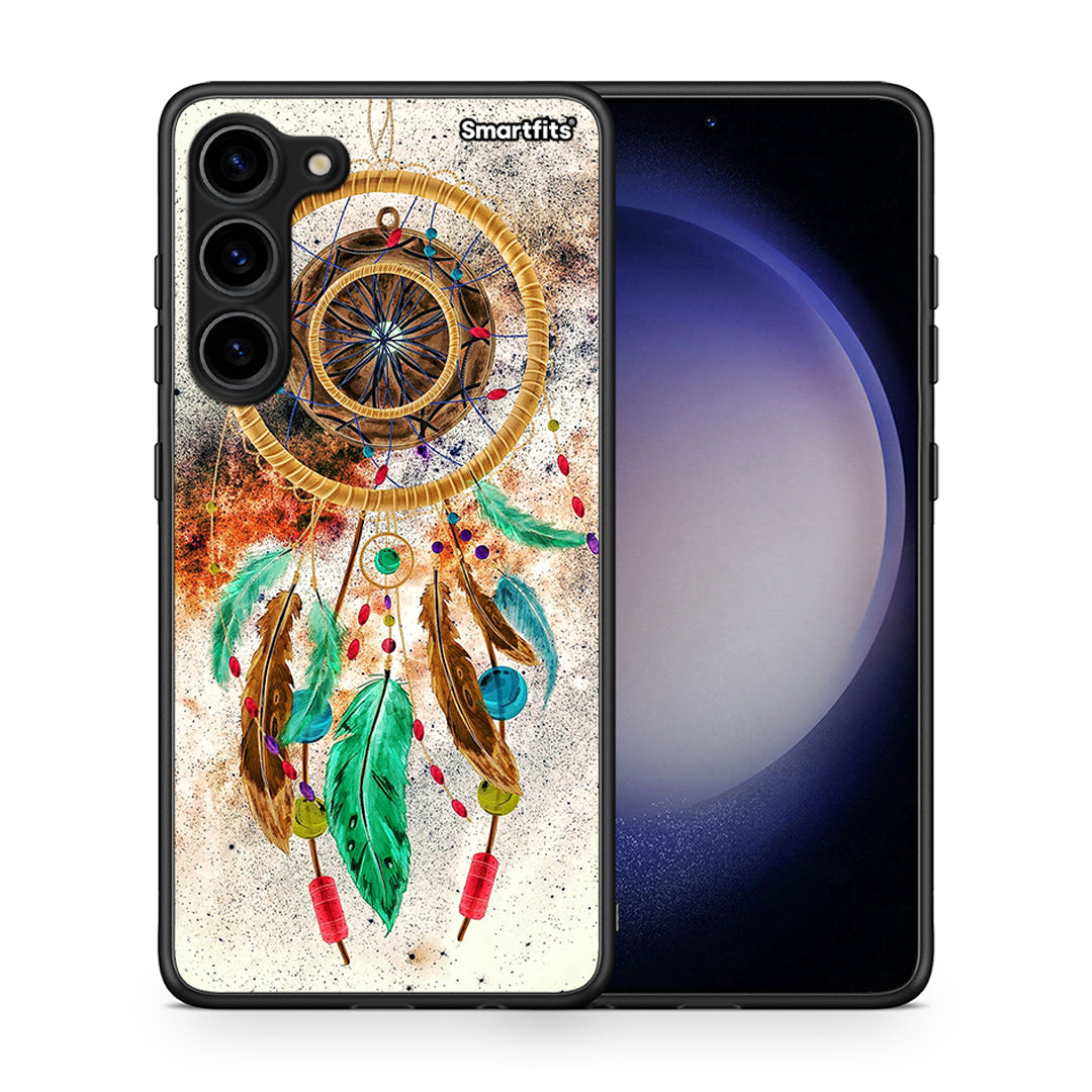 Θήκη Samsung Galaxy S23 Plus Boho DreamCatcher από τη Smartfits με σχέδιο στο πίσω μέρος και μαύρο περίβλημα | Samsung Galaxy S23 Plus Boho DreamCatcher Case with Colorful Back and Black Bezels