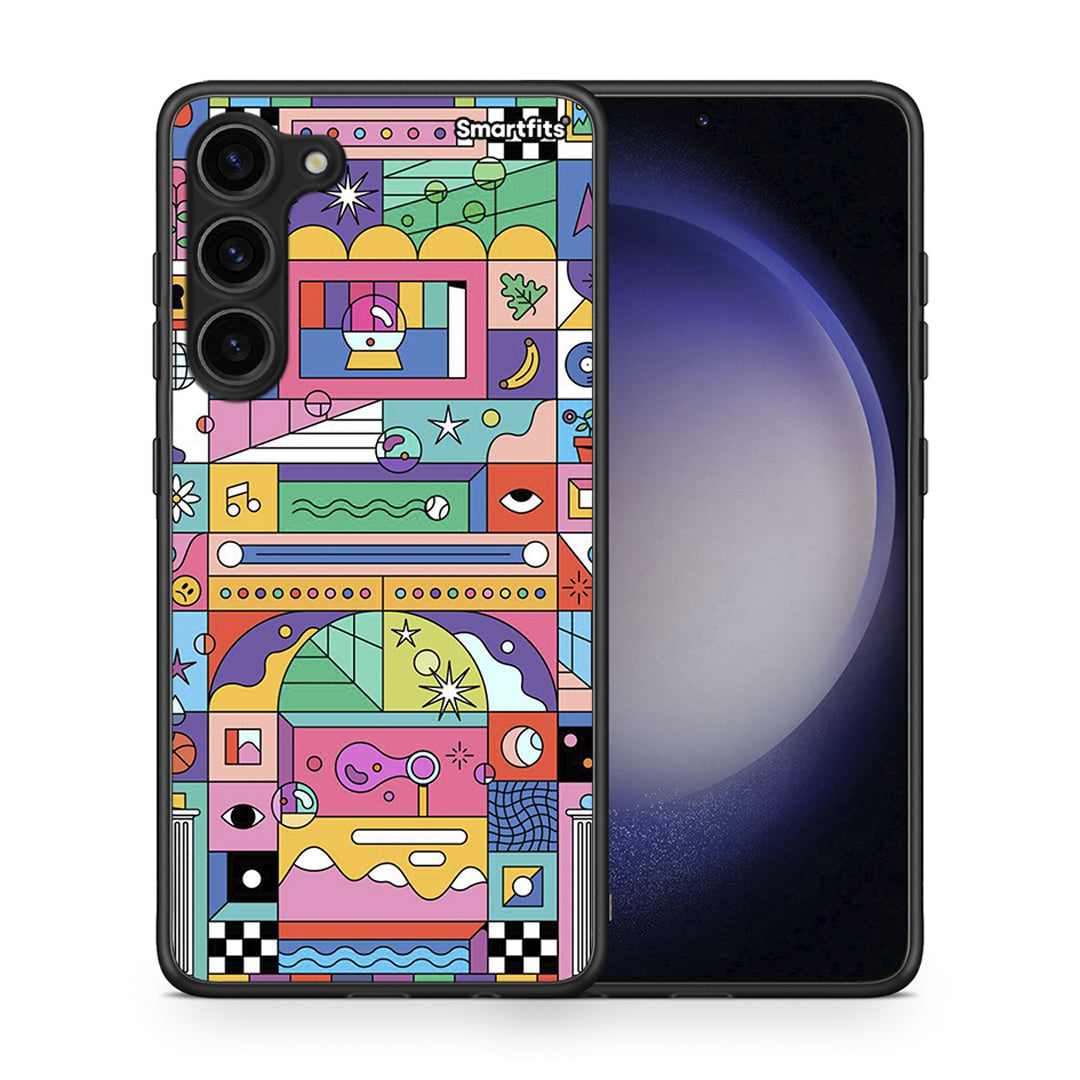 Θήκη Samsung Galaxy S23 Plus Bubbles Soap από τη Smartfits με σχέδιο στο πίσω μέρος και μαύρο περίβλημα | Samsung Galaxy S23 Plus Bubbles Soap Case with Colorful Back and Black Bezels
