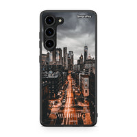 Thumbnail for Θήκη Samsung Galaxy S23 Plus City Lights από τη Smartfits με σχέδιο στο πίσω μέρος και μαύρο περίβλημα | Samsung Galaxy S23 Plus City Lights Case with Colorful Back and Black Bezels