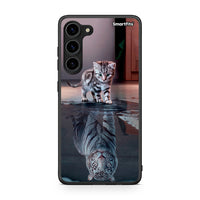 Thumbnail for Θήκη Samsung Galaxy S23 Plus Cute Tiger από τη Smartfits με σχέδιο στο πίσω μέρος και μαύρο περίβλημα | Samsung Galaxy S23 Plus Cute Tiger Case with Colorful Back and Black Bezels