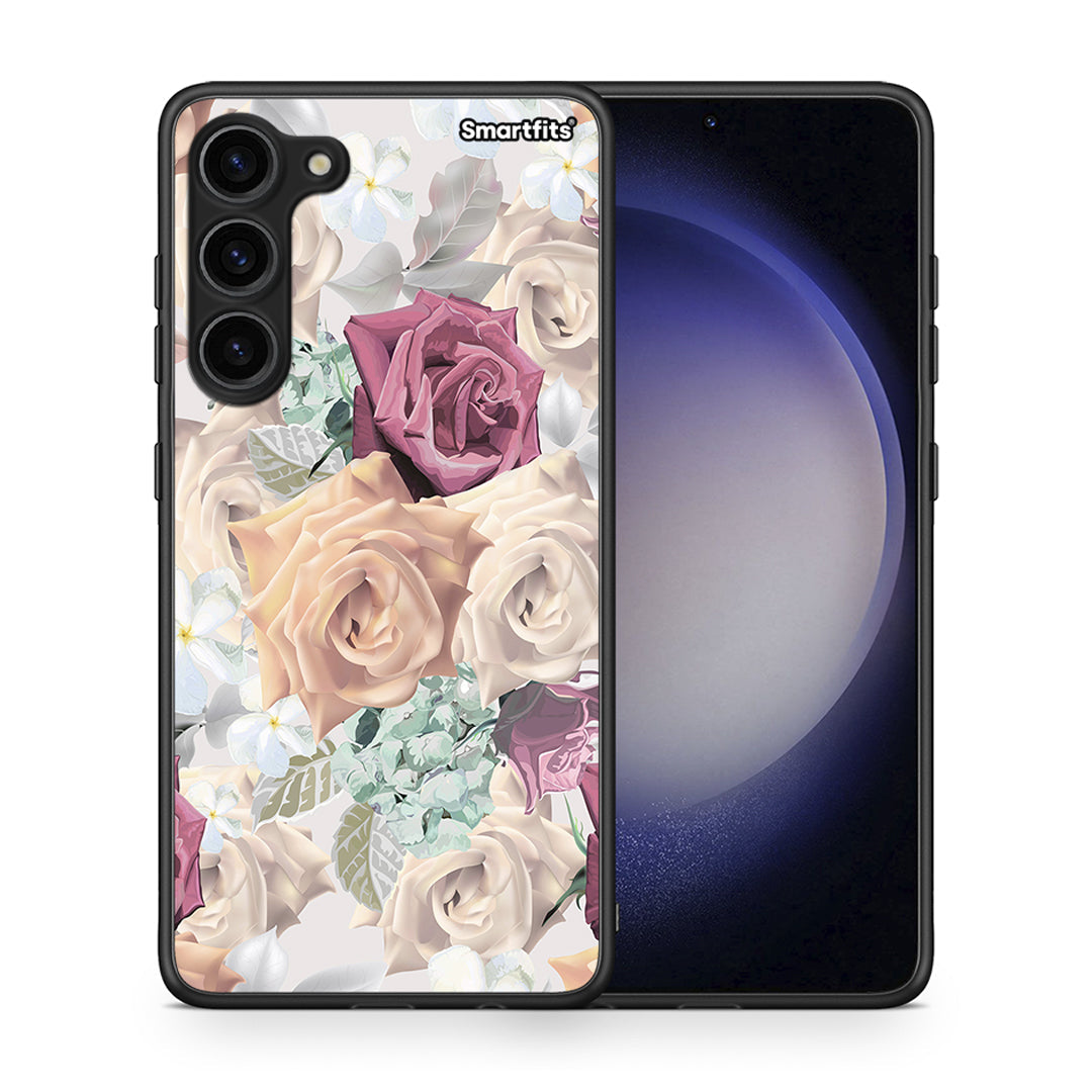 Θήκη Samsung Galaxy S23 Plus Floral Bouquet από τη Smartfits με σχέδιο στο πίσω μέρος και μαύρο περίβλημα | Samsung Galaxy S23 Plus Floral Bouquet Case with Colorful Back and Black Bezels