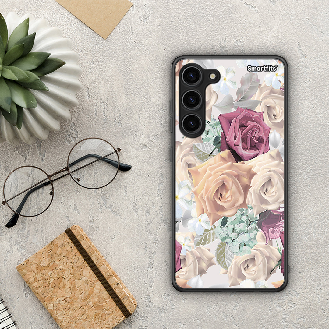 Θήκη Samsung Galaxy S23 Plus Floral Bouquet από τη Smartfits με σχέδιο στο πίσω μέρος και μαύρο περίβλημα | Samsung Galaxy S23 Plus Floral Bouquet Case with Colorful Back and Black Bezels