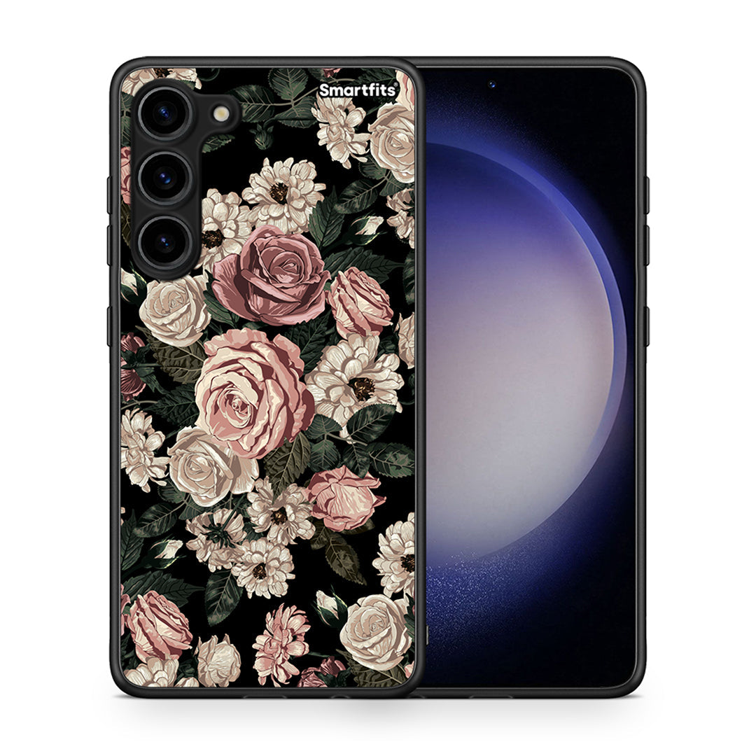 Θήκη Samsung Galaxy S23 Plus Flower Wild Roses από τη Smartfits με σχέδιο στο πίσω μέρος και μαύρο περίβλημα | Samsung Galaxy S23 Plus Flower Wild Roses Case with Colorful Back and Black Bezels