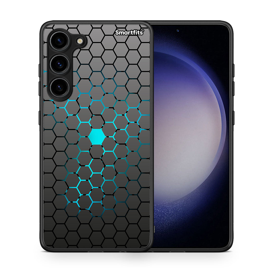 Θήκη Samsung Galaxy S23 Plus Geometric Hexagonal από τη Smartfits με σχέδιο στο πίσω μέρος και μαύρο περίβλημα | Samsung Galaxy S23 Plus Geometric Hexagonal Case with Colorful Back and Black Bezels