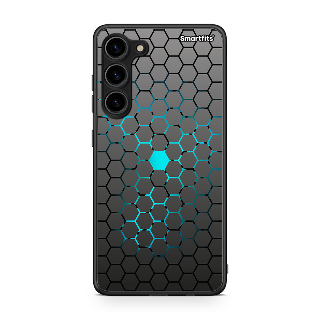 Θήκη Samsung Galaxy S23 Plus Geometric Hexagonal από τη Smartfits με σχέδιο στο πίσω μέρος και μαύρο περίβλημα | Samsung Galaxy S23 Plus Geometric Hexagonal Case with Colorful Back and Black Bezels