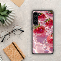 Thumbnail for Θήκη Samsung Galaxy S23 Plus Juicy Strawberries από τη Smartfits με σχέδιο στο πίσω μέρος και μαύρο περίβλημα | Samsung Galaxy S23 Plus Juicy Strawberries Case with Colorful Back and Black Bezels