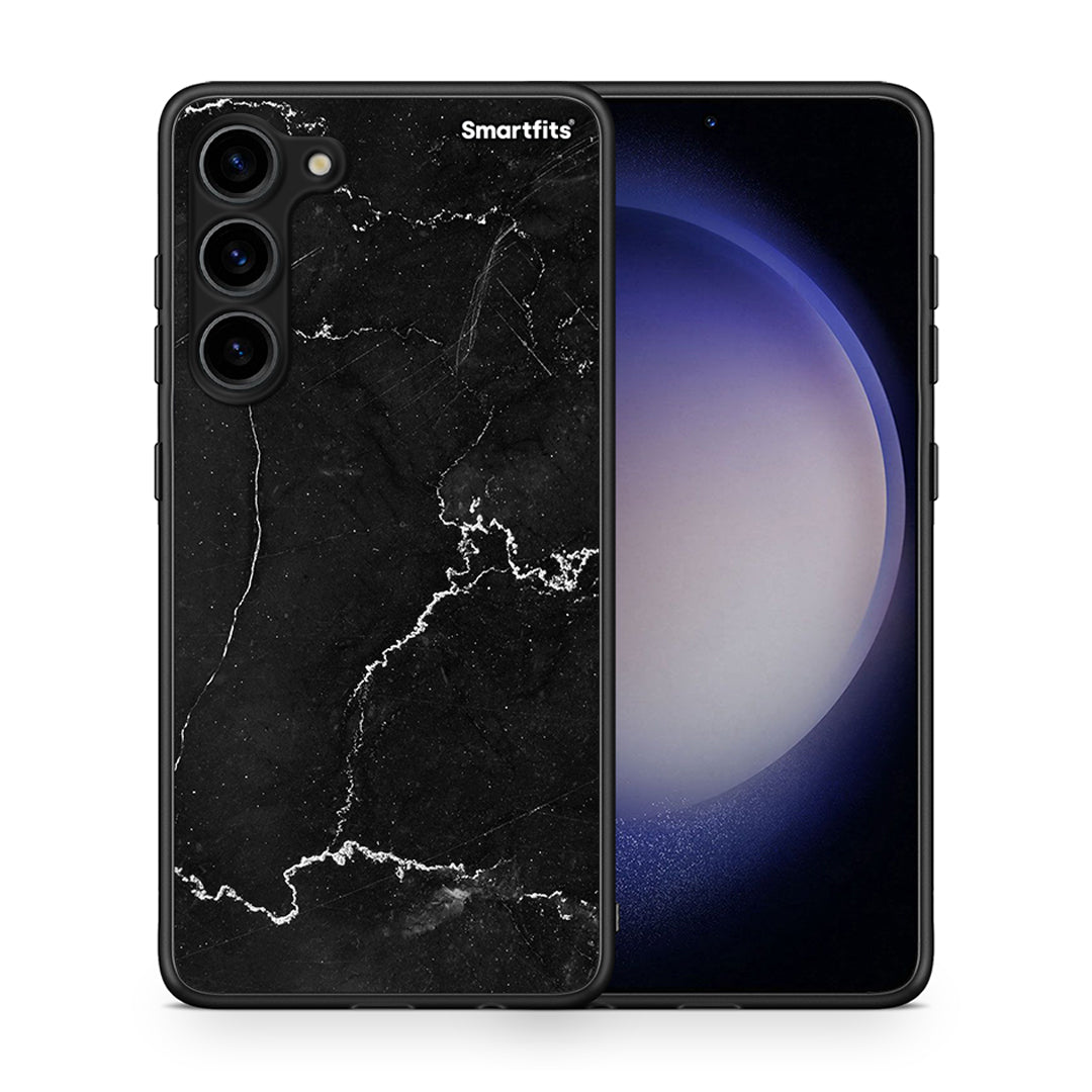 Θήκη Samsung Galaxy S23 Plus Marble Black από τη Smartfits με σχέδιο στο πίσω μέρος και μαύρο περίβλημα | Samsung Galaxy S23 Plus Marble Black Case with Colorful Back and Black Bezels
