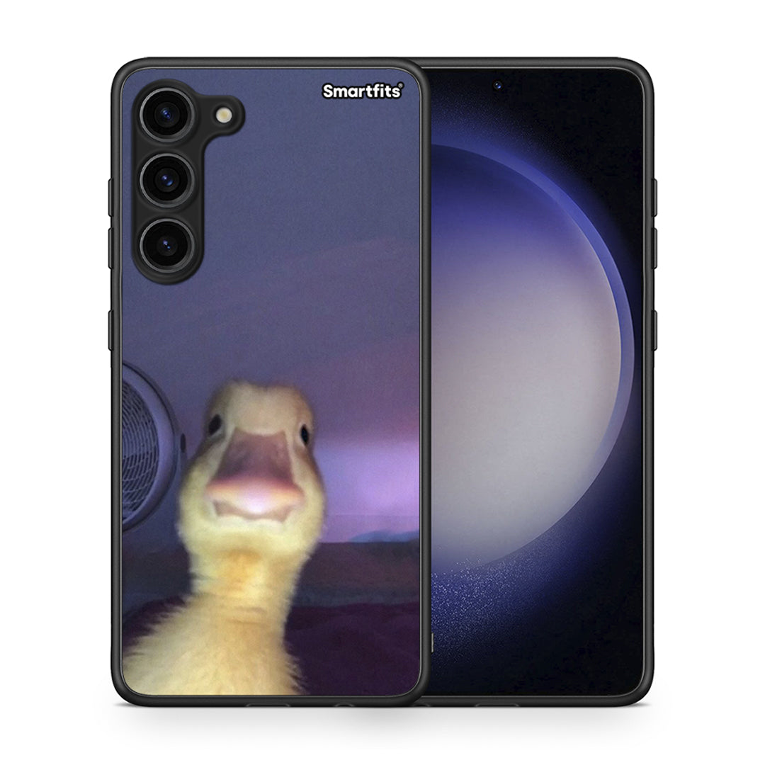 Θήκη Samsung Galaxy S23 Plus Meme Duck από τη Smartfits με σχέδιο στο πίσω μέρος και μαύρο περίβλημα | Samsung Galaxy S23 Plus Meme Duck Case with Colorful Back and Black Bezels