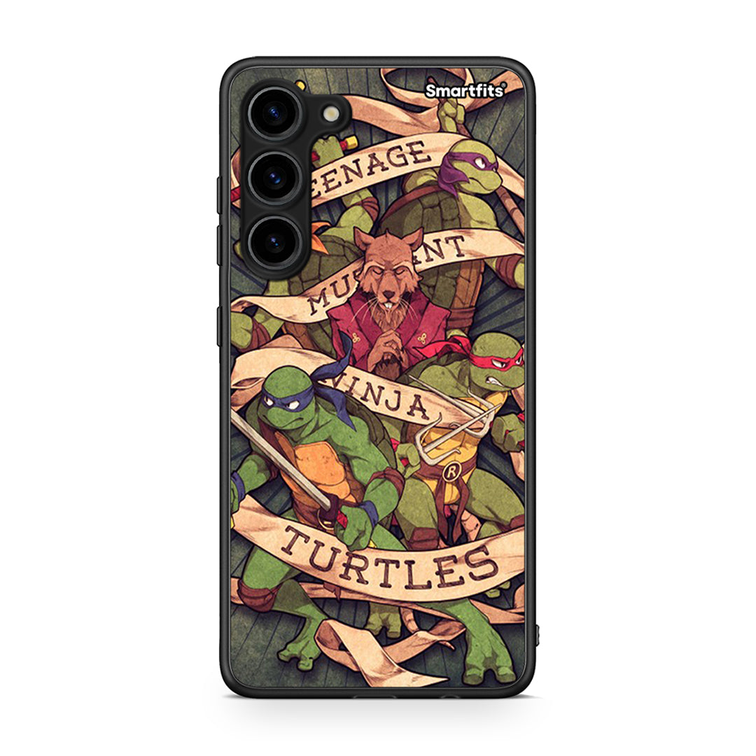 Θήκη Samsung Galaxy S23 Plus Ninja Turtles από τη Smartfits με σχέδιο στο πίσω μέρος και μαύρο περίβλημα | Samsung Galaxy S23 Plus Ninja Turtles Case with Colorful Back and Black Bezels