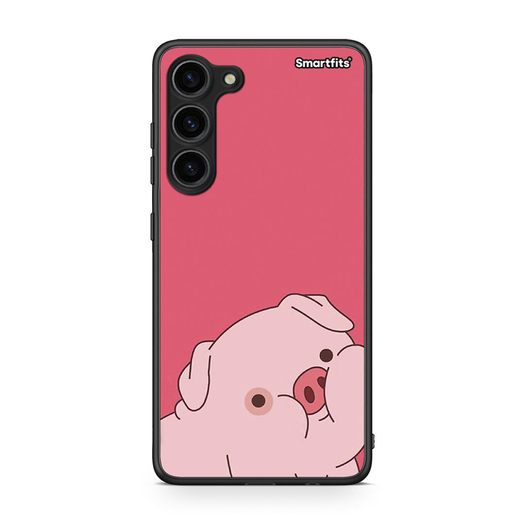 Θήκη Samsung Galaxy S23 Plus Pig Love 1 από τη Smartfits με σχέδιο στο πίσω μέρος και μαύρο περίβλημα | Samsung Galaxy S23 Plus Pig Love 1 Case with Colorful Back and Black Bezels