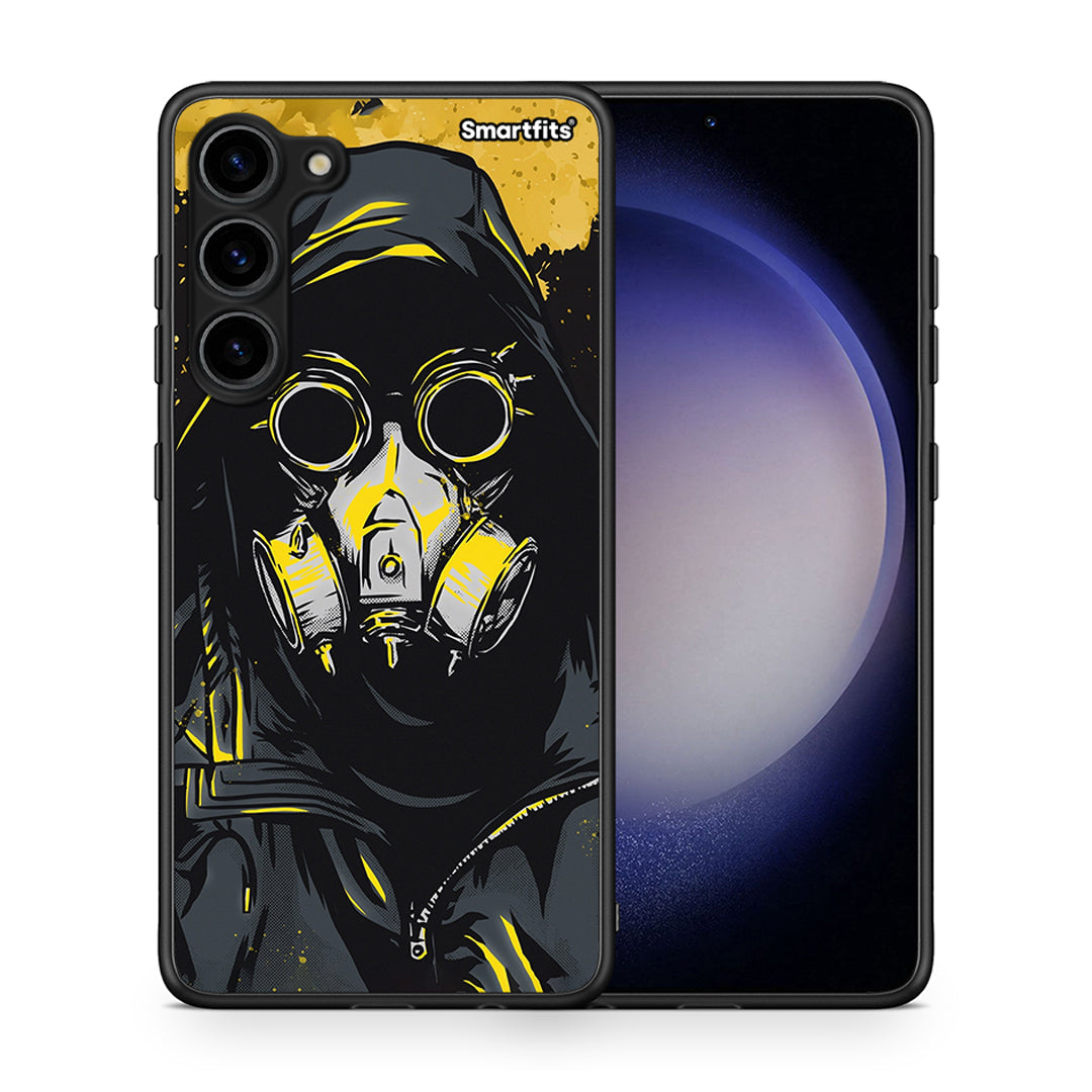 Θήκη Samsung Galaxy S23 Plus PopArt Mask από τη Smartfits με σχέδιο στο πίσω μέρος και μαύρο περίβλημα | Samsung Galaxy S23 Plus PopArt Mask Case with Colorful Back and Black Bezels