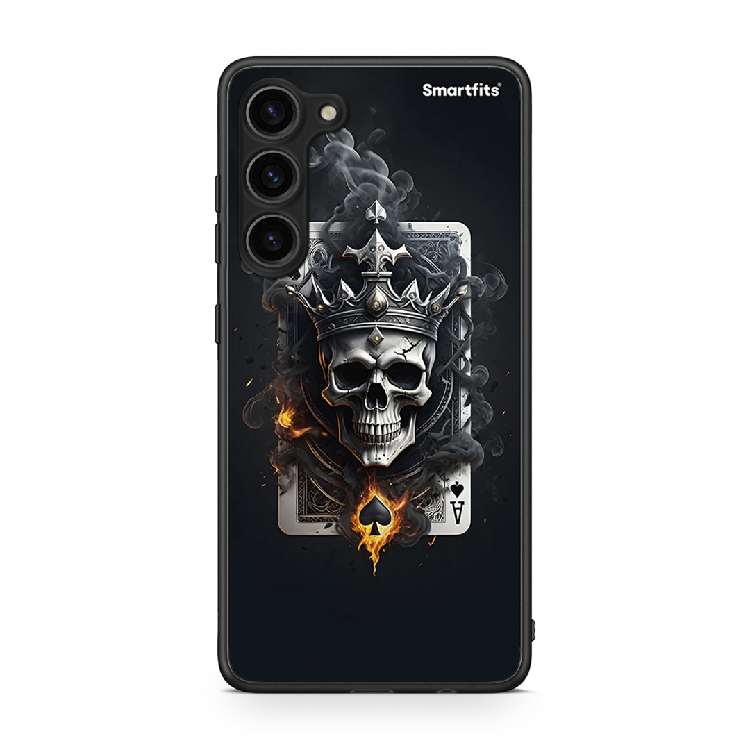 Θήκη Samsung Galaxy S23 Plus Skull King Ace από τη Smartfits με σχέδιο στο πίσω μέρος και μαύρο περίβλημα | Samsung Galaxy S23 Plus Skull King Ace Case with Colorful Back and Black Bezels